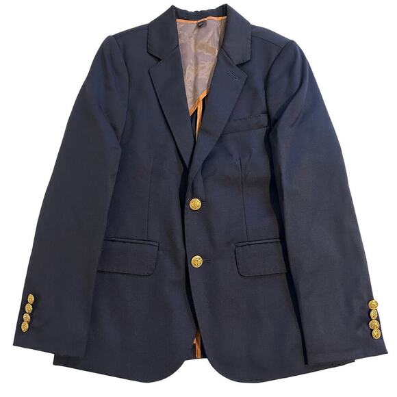 NWOT Boys' Ludlow Two-Button Wool Blazer in Navy Kids 10 - Picture 2 of 8
